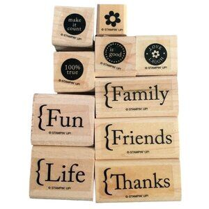 Stampin Up Make It Count Rubber Stamp Set Words & Graphics Crafting Fun